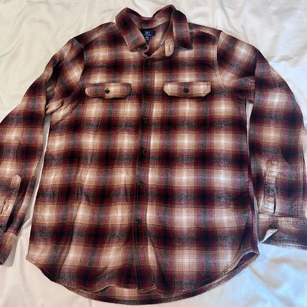 Lot -Casual Button Down Shirts - Blue, Red, Purple Plaid - Picture 8 of 16